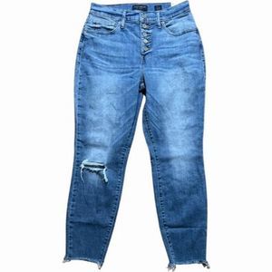 NWT Lucky Brand High Rise Skinny Ankle Bridgette Distressed Jeans Size 29